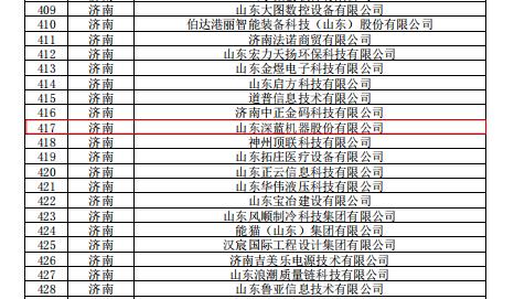 深蓝机器（qì）荣获（huò）2022年度山东省“专精特新”企业认证